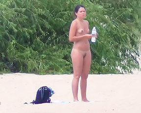 I saw her every day on the plage showing her bumpers. She was very lazy, just resting, no topless walking. It's a shame because just resting doesn't make the boobs firm.
