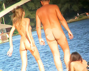 First day on the nudist beach, watching her, when the sun decided to show...