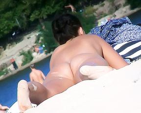 Karin at the beach on the last day of summer. She loves to show her body. 2