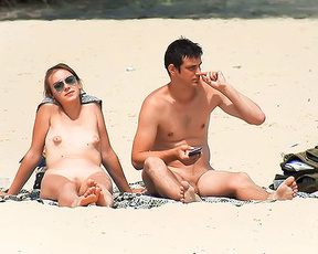 Aussie beach babe,  in a couple of the shots.