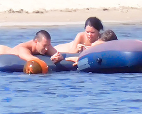 Funny scene at the beach, at least her friend had a really good time!. 3