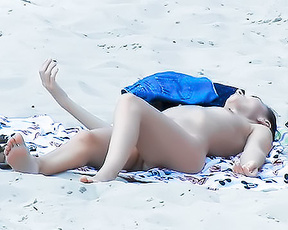 My teen friend loves being nude outdoors so here's a few vids at the beach 2