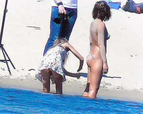 This is a great woman I see on a public beach - europe.