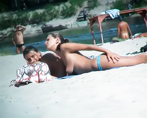 This sweet young thing was frolicking on the beach