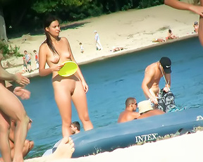 We had the beach to ourselves so sexyb decided to have some fun, the water was pretty cold though. 3