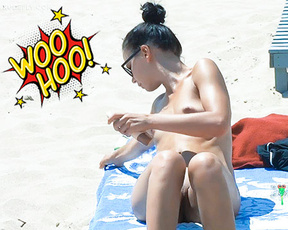 Nude is perfectly acceptable at this particular plage, but only a very tiny minority of woman here actually do it. 2