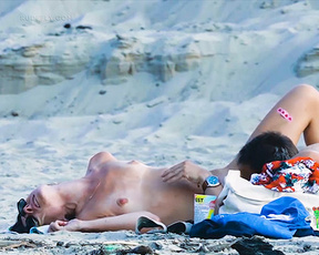 Hi all my lebanese friend invite me to have some fun in the plage from the first second I found his hot wife topless and she stay all the day like that thanks for my phone cam lol.this is part one.