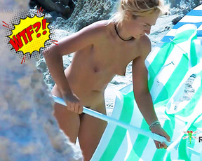 Two naturist ladies enjoying their time at the shore