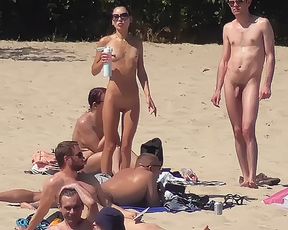One and a half hours peeking on the nudist beach 2
