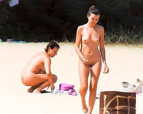 2 Nice chicks on a nude beach
