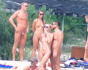 Out on the beach,, we love the outdoors,, naked,, and sometimes,, some fun.