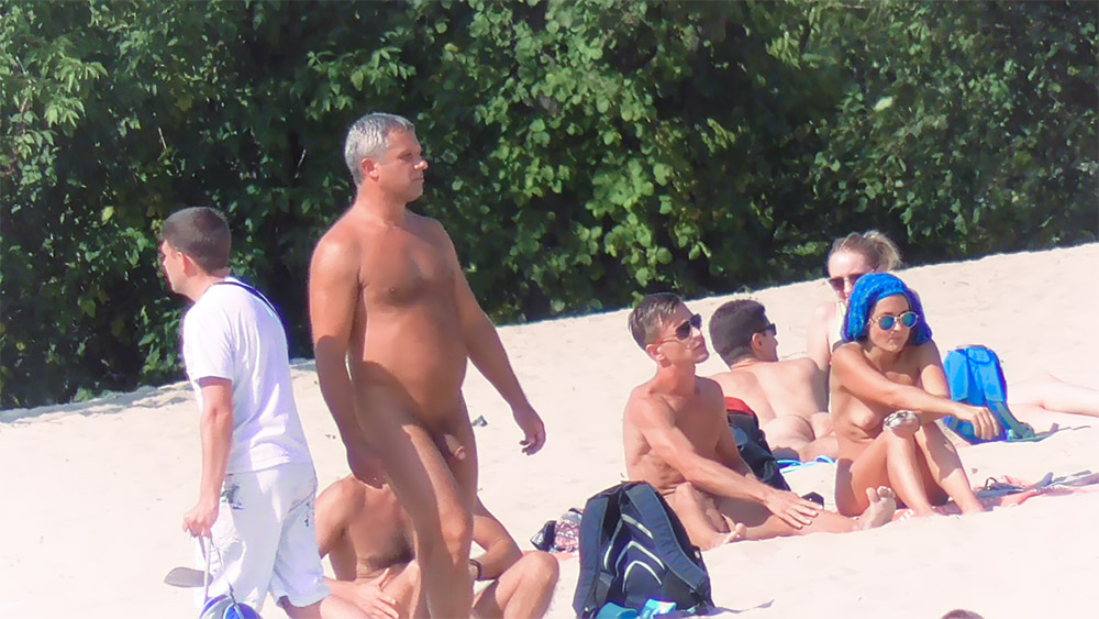 I have chance to follow this pretty teen naturist couple of days.
