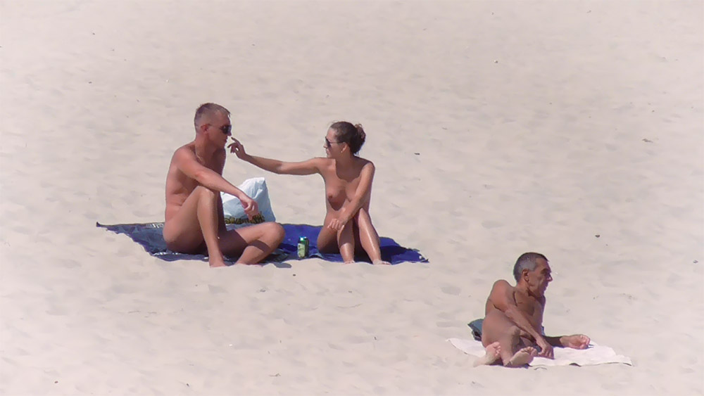 They came to the nudist place nude