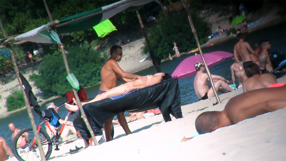 We went to a nude beach on the river to shoot these vids. 3